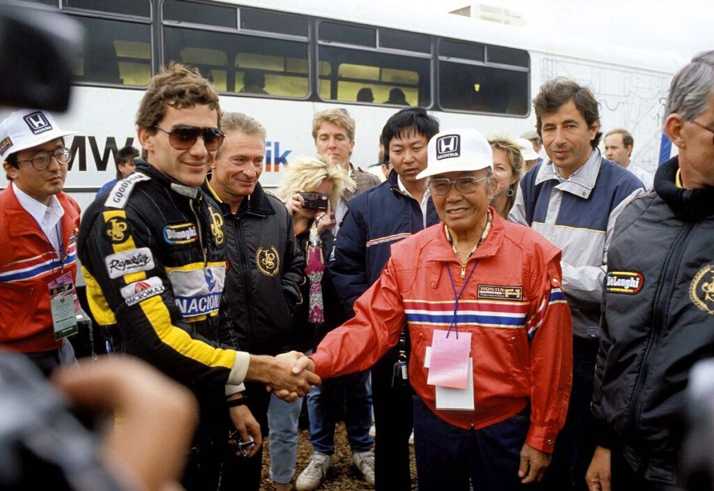 Ayrton Senna e Soichiro Honda