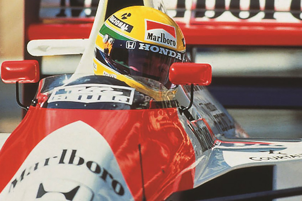 Ayrton Senna ao volante do formula 1