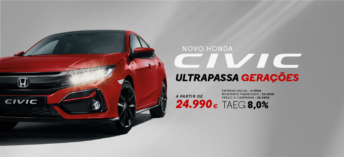 Novo Honda Civic a partir de 24.900€